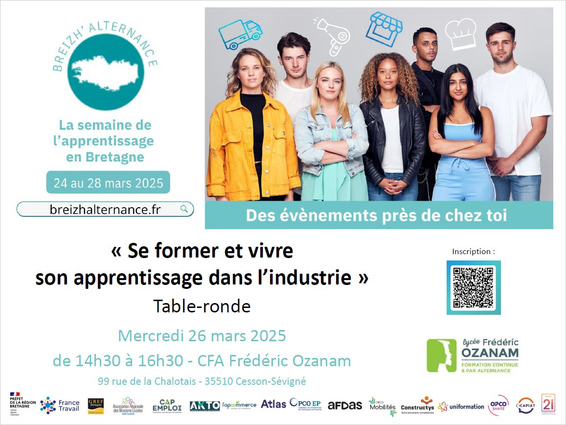 Table ronde : se former et vivre l'apprentissage dans l'industrie"
