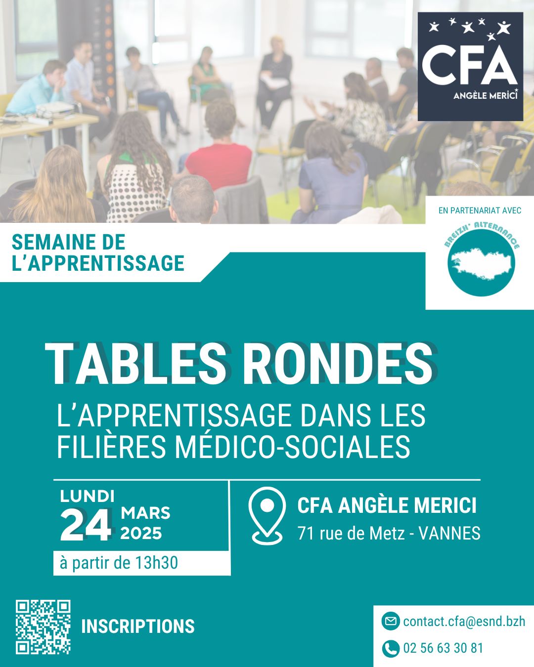 Tables rondes_ l'apprentissage dans les filières medico-sociales - lundi 24/03/2025 à partir de 13h30